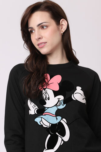 Black Graphic Straight Top, Black, image 5